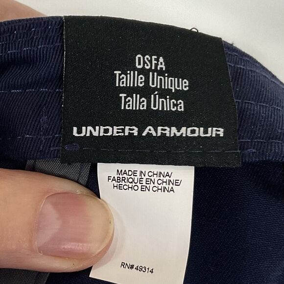 Notre Dame Fighting Irish Navy Mascot Hat Cap SnapBack OSFA Under Armour New - Picture 6 of 6